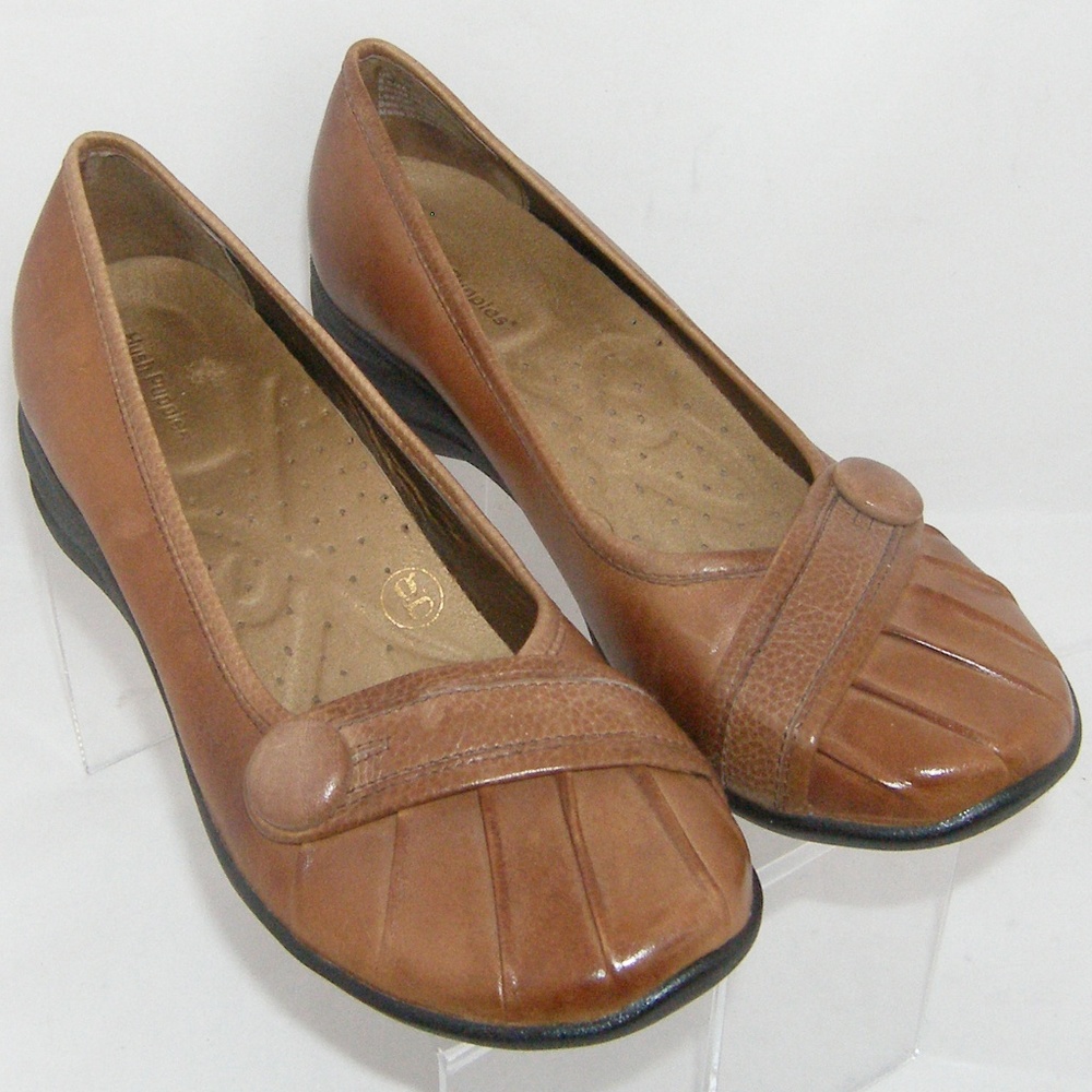 Hush Puppies 'Euro' brown leather loafers 8.5M